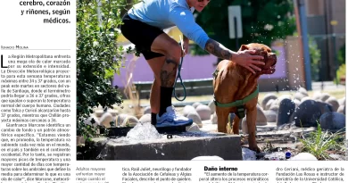 Urgenciólogos explican los riesgos para la salud cuando la temperatura ambiental supera la corporal