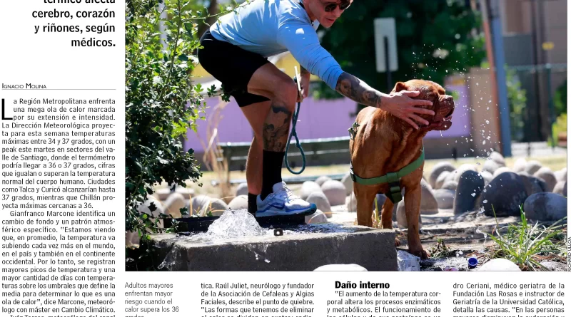 Urgenciólogos explican los riesgos para la salud cuando la temperatura ambiental supera la corporal